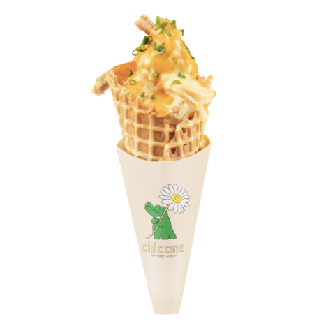 Waffle cone Shrimp ガーリックチーズ